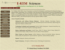 Tablet Screenshot of e-kemsciences.com